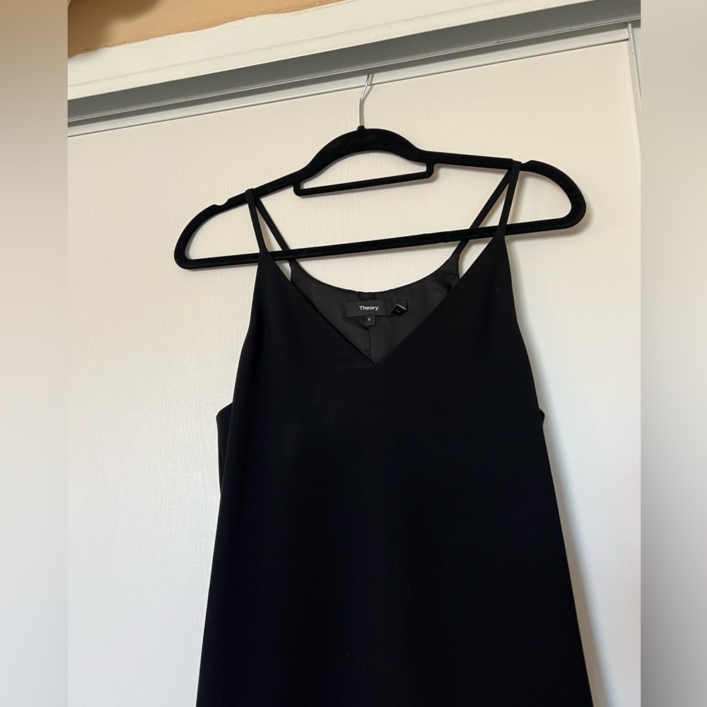 Kyun R Modern Crepe Theory Lbd Size 8 Midi V Neck… - image 7